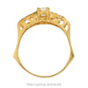 Front-facing view of the 10k yellow gold oval opal ring - Thumbnail 3