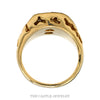 Front-facing view of the 1/2cttw illusion set double diamond nugget ring in 14k yellow gold - Thumbnail 3