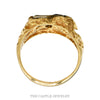 Front-facing view of the 1/2cttw 5 diamond square top nugget ring in 14k yellow gold - Thumbnail 3