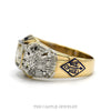 Opposite side of the 32nd degree Masonic ring showing the red and green enamelled emblem - Thumbnail 3