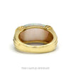Front-facing view of the dome shaped opal ring in 10k yellow gold - Thumbnail 3