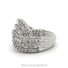 Side profile of the crossover diamond band showing the alternating rows - Thumbnail 2
