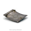 Angled view of the reverse of the sterling bear belt buckle showing the bar, hook and hallmark - Thumbnail 3