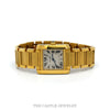 Top view of the Cartier Tank Française large model showing the silvered Roman dial, blued hands and date at three - Thumbnail 2