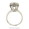 1cttw 7 Round Brilliant Cut Diamond Cluster Ring in 14k White Gold - Thumbnail 2