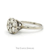 1cttw 7 Round Brilliant Cut Diamond Cluster Ring in 14k White Gold - Thumbnail 3