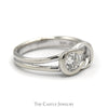 1/2ct Diamond Solitaire Love Knot Ring in 14k White Gold - Thumbnail 3