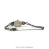 Elzburg Designer Marquise Shaped Watch with Diamond Accents in 14k White Gold - Thumbnail 4
