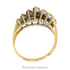 3/4cttw Double Row Diamond Band in 14k Yellow Gold Split Shank Setting - Thumbnail 2