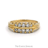 1/2cttw Double Row Diamond Band in 14k Yellow Gold - Thumbnail 1