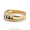 Men's Raised 1/2cttw 5 Channel Set Diamond Band in 14k Yellow Gold - Thumbnail 3