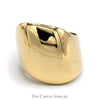 Wide Slanted & Polished Unique Fashion Band in 14k Yellow Gold - Size 8 - Thumbnail 1