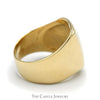Wide Slanted & Polished Unique Fashion Band in 14k Yellow Gold - Size 8 - Thumbnail 3