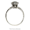 1cttw 5 Round Diamond Cluster Ring in 14k White Gold - Thumbnail 2