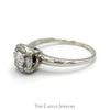 1cttw 5 Round Diamond Cluster Ring in 14k White Gold - Thumbnail 3