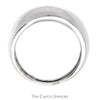 14k White Gold Wide Tapered Polished Dome Ring - Size 8.25 - Thumbnail 2