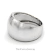 14k White Gold Wide Tapered Polished Dome Ring - Size 8.25 - Thumbnail 3