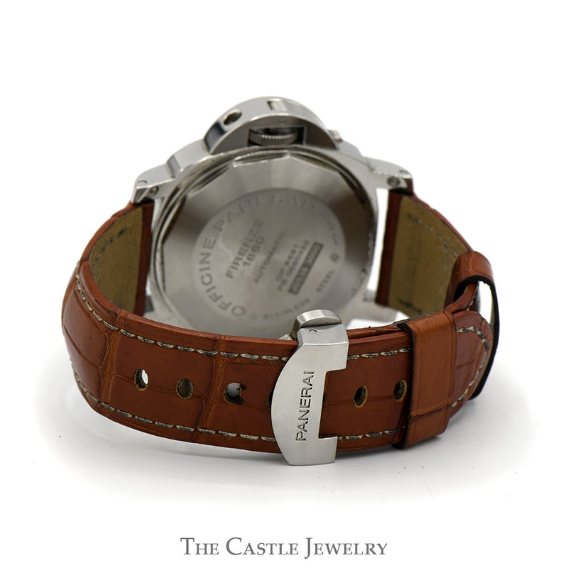 Panerai Luminor GMT PAM00088 Steel Men's Watch with Box Papers & Extras