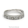 1/4cttw Neil Lane Designer Double Diamond Band in 14k White Gold Beaded Designed Mounting - Thumbnail 1