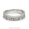 1/4cttw Neil Lane Designer Double Diamond Band in 14k White Gold Beaded Designed Mounting - Thumbnail 4