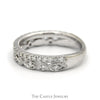 1/4cttw Neil Lane Designer Double Diamond Band in 14k White Gold Beaded Designed Mounting - Thumbnail 3