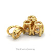 1/2cttw Triple Round Diamond Pendant in 14k Yellow Gold - Thumbnail 2