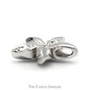 Flower Shaped Diamond Pendant in 14k White Gold - Thumbnail 3