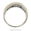 1cttw Triple Row Round Diamond Band in 14k White Gold - Thumbnail 2