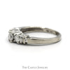 Three Stone Diamond Engagement Ring in 14k White Gold - Thumbnail 3