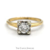 .60ct Round Diamond Solitaire Engagement Ring in 14k Yellow Gold 4 Prong Mounting - Thumbnail 1