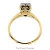 .60ct Round Diamond Solitaire Engagement Ring in 14k Yellow Gold 4 Prong Mounting - Thumbnail 2