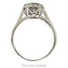 3/4cttw 7 Round Diamond Cluster Ring in 14k White Gold - Thumbnail 2