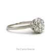 3/4cttw 7 Round Diamond Cluster Ring in 14k White Gold - Thumbnail 3
