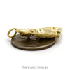 Collie Dog Pendant with Diamond Accents in 10k Yellow Gold - Thumbnail 3