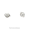 1/2cttw Round Brilliant Cut Diamond Stud Earrings in 14k White Gold - Thumbnail 1