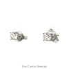 1/2cttw Round Brilliant Cut Diamond Stud Earrings in 14k White Gold - Thumbnail 2