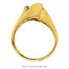 Le Vian Trillion Cut Pink Sapphire Ring with Channel Set Diamond Accents in 18k Yellow Gold Bypass Mounting - Thumbnail 2