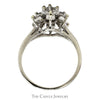 1cttw 13 Round Diamond Snowflake Cluster Ring in 18k White Gold - Thumbnail 2