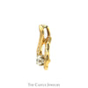 .85cttw Diamond Solitaire Pendant with Channel Set Diamond Accents in 14k Yellow Gold - Thumbnail 2