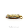 Circle of Love 1/3cttw Diamond Pendant with Dangling Heart Center in 10k Yellow Gold - Thumbnail 3