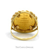 1988 Panda Coin Ring in 14k Yellow Gold Rope Bezel Mounting - Thumbnail 2