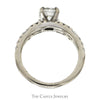 1.5cttw Round Diamond Neil Lane Soldered Bridal Set with Baguette Accents and Matching Band in 14k White Gold - Thumbnail 2
