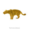 Jaguar Pin with Ruby Eyes and Diamond Accent in 18k Yellow Gold - Thumbnail 1