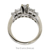 The Leo Designer Diamond Bridal Set with Matching Diamond Band in 14k White Gold - Thumbnail 2