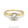 .85ct Round Diamond Solitaire Engagement Ring in 14k Yellow Gold - Thumbnail 1