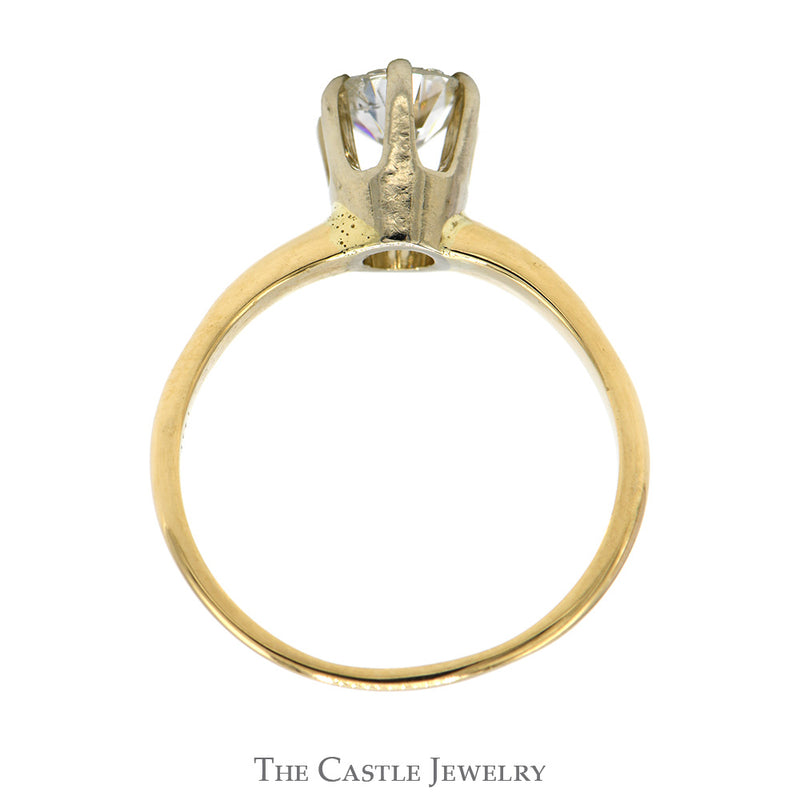 .85ct Round Diamond Solitaire Engagement Ring in 14k Yellow Gold