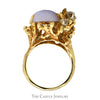 Oval Lavender Jade Ring with Amethyst & Diamond Accents in 18k Yellow Gold - Thumbnail 2
