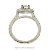 1.05cttw Round Diamond Engagement Ring with Double Diamond Halo and Accented Sides in 14k White Gold - Thumbnail 3