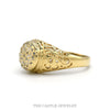 Side profile of the Kentucky cluster ring showing the pierced scroll shoulders - Thumbnail 2