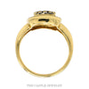 Front-facing view of the 14k yellow gold cognac diamond cluster - Thumbnail 3